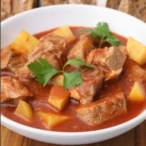 Mâncare de cartofi cu carne de pui, la oală - 2 kg