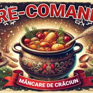 Masa de Crăciun Mare - meniu complet (ciorba, sarmale, friptura, garnitura, cozonac)