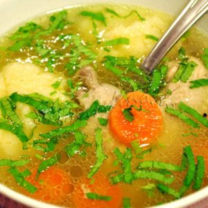 Supa de pui cu galuste, la oala - 1,4 kg