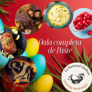 Masă de Paște – Meniu Complet 4 persoane (📌ouă,drob, friptură, garnitură și cozonac/pască) (copie)